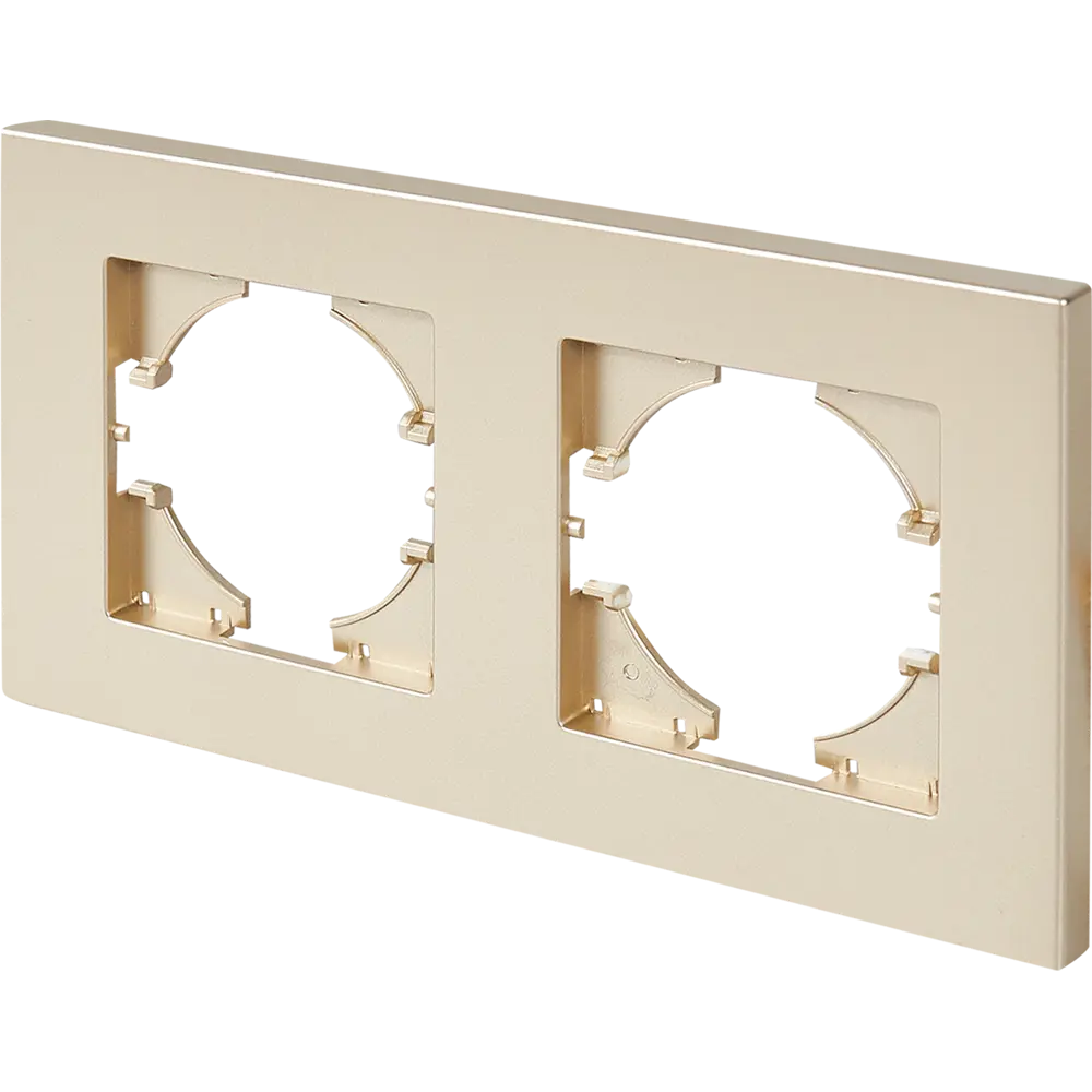Рамка для розеток и выключателей Gusi Electric City С1112-027 2 поста цвет шампань Ugra STLM-2115814 - Вид №1