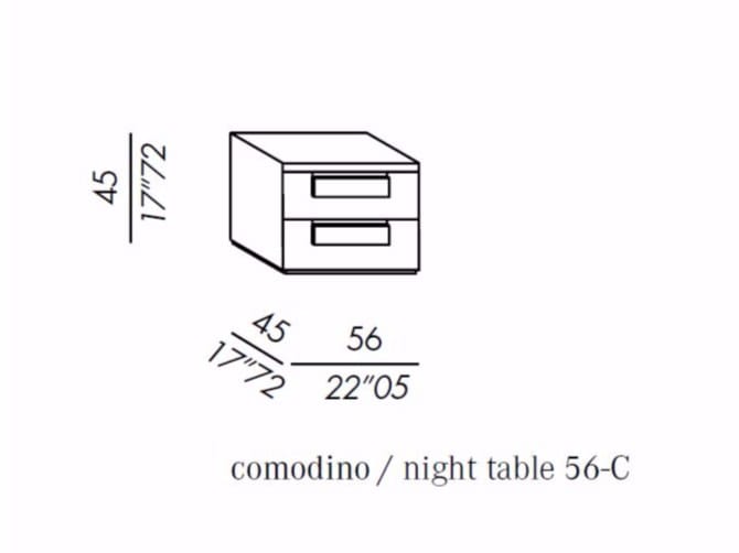 Деревянная тумбочка с ящиками Meridiani Примечания ARCH-00068512 - Вид №2