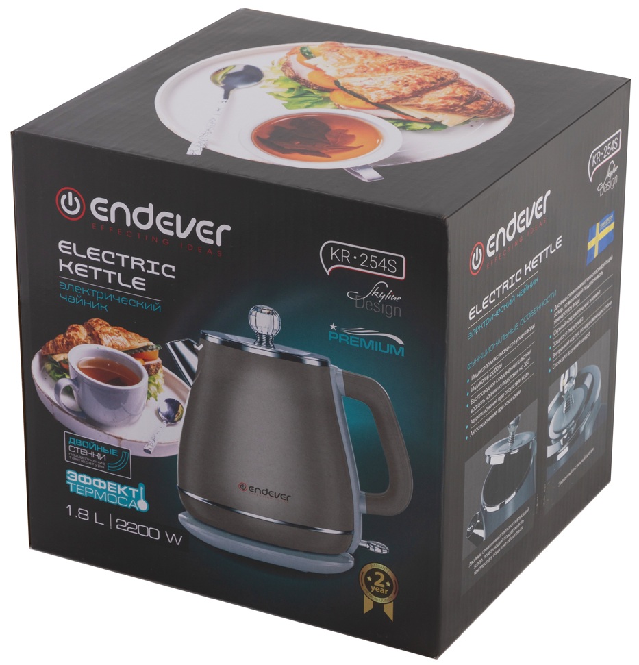 5369857 Электрочайник Endever Skyline KR-254S серый STDN-0053718 - Вид №4