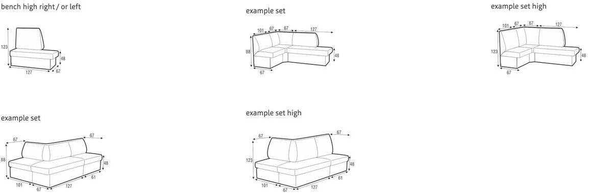 Sits Модульный угловой диван из ткани для контрактного использования sun-id-1454640 - Вид №6