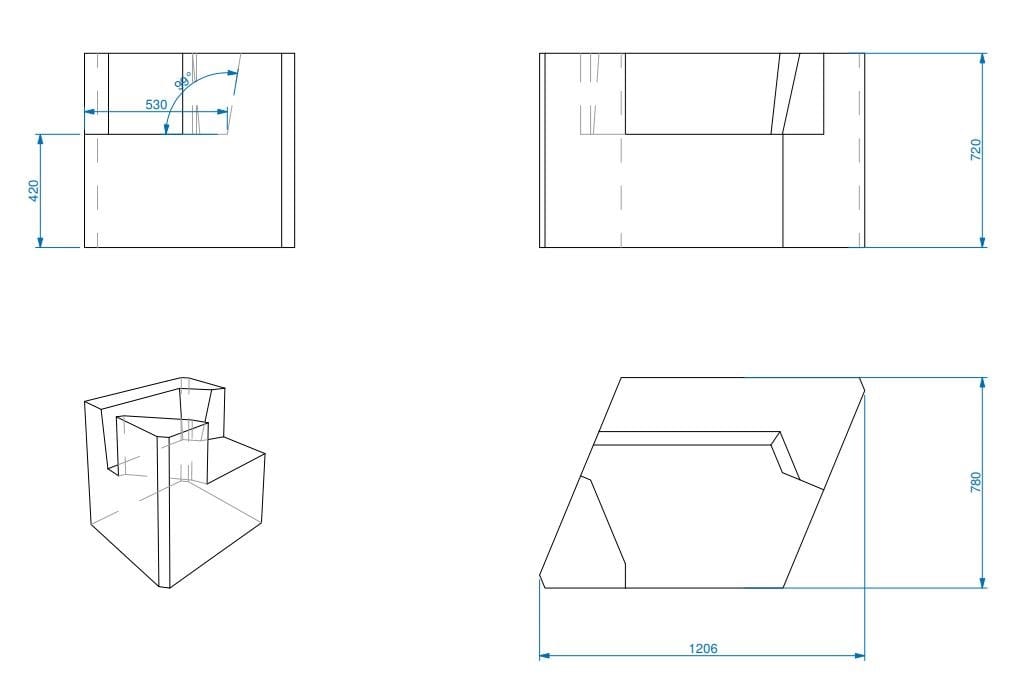 Изогнутый диван для контракта из пены QM Quinze & Milan Scone ARCH-00121831 - Вид №7