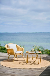 Садовое кресло из Алу-ротанга и ArtFibre с подлокотниками