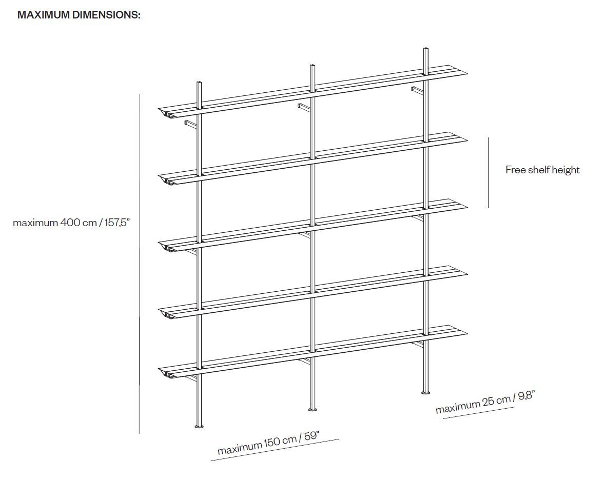 Алюминиевый настенный книжный шкаф BD Barcelona Aluminium ARCH-00134289 - Вид №33