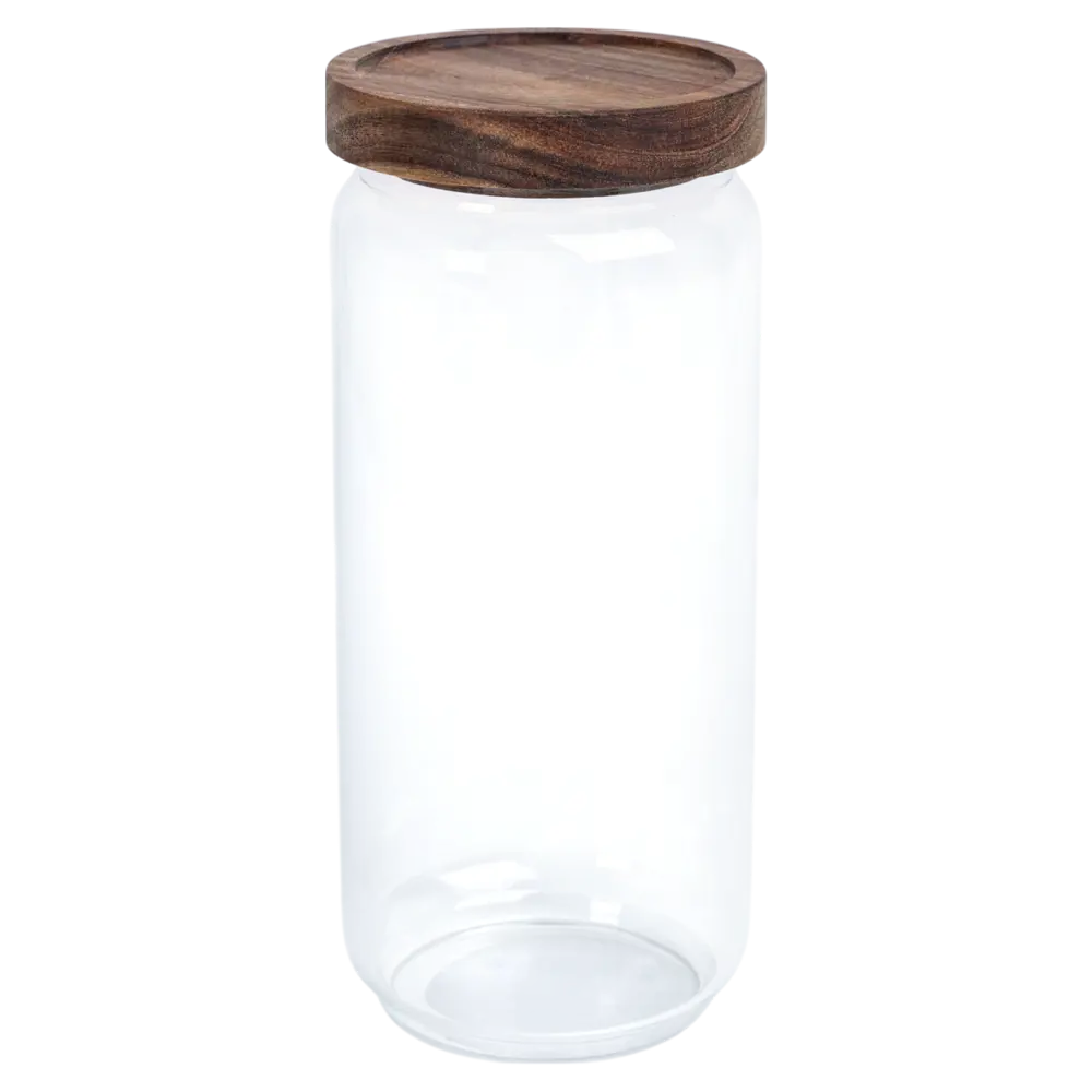 Стеклянная банка VIDAGE для сыпучих продуктов с бамбуковой крышкой 0.8 л 89422076 STLM-1573738