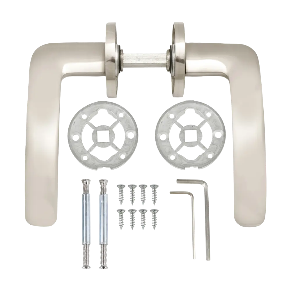 Дверная ручка на розетке Edson EDS-29-R2 без запирания цвет никель 89456900 STLM-2107634  - Вид №1