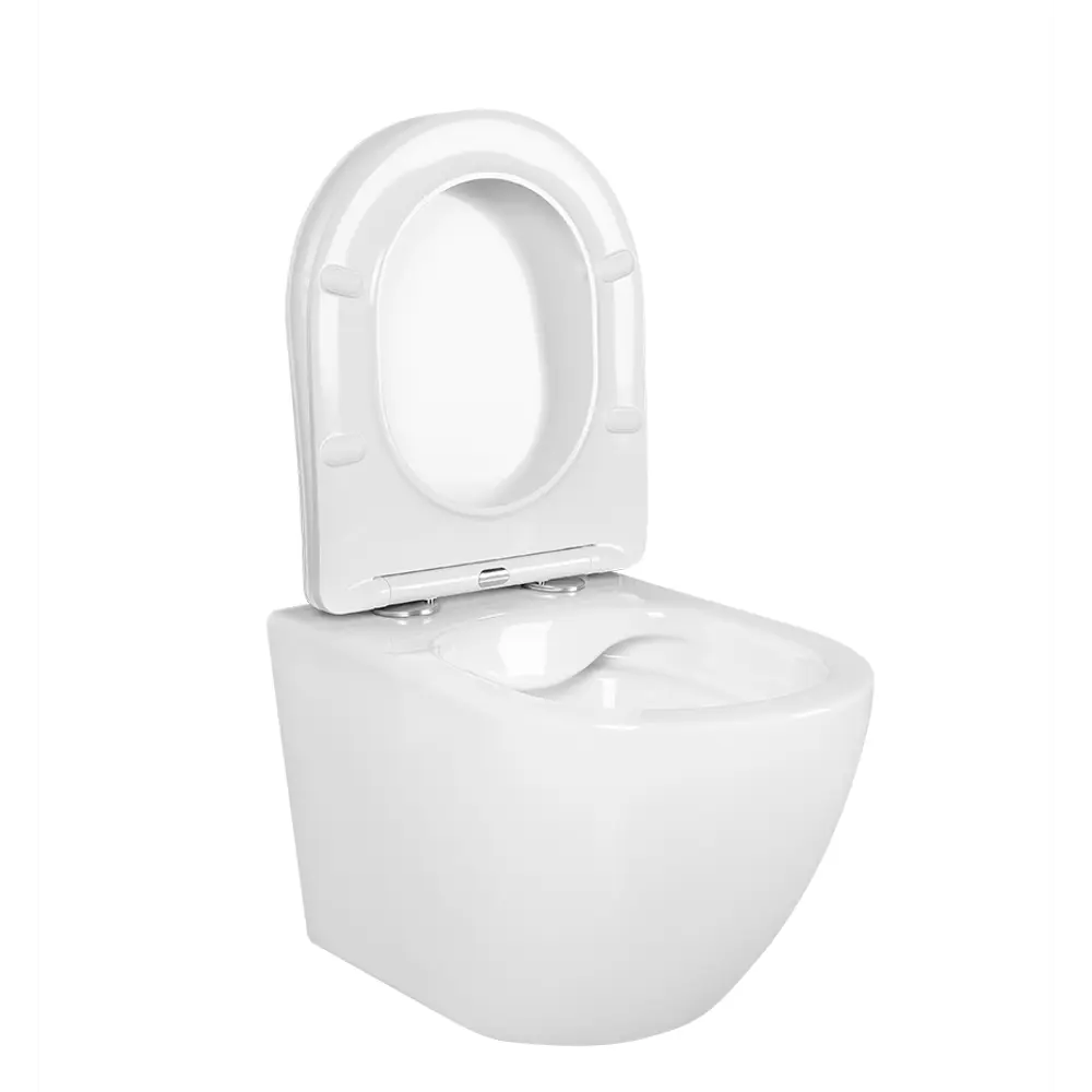 Комплект инсталляция с унитазом Aquatek Европа 4 в 1, безободковый с микролифтом, клавиша цвет белый STLM-2120468 - Вид №7