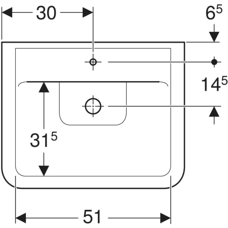 225161000 Накладная раковина Geberit Renova Plan Geberit  - Вид №11