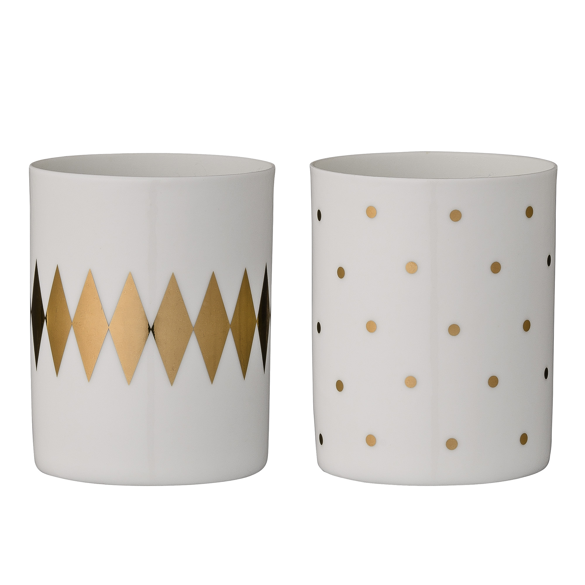 2000983153920 Набор из 2 подсвечников Gold Zigzug & Peas COSMO RED 