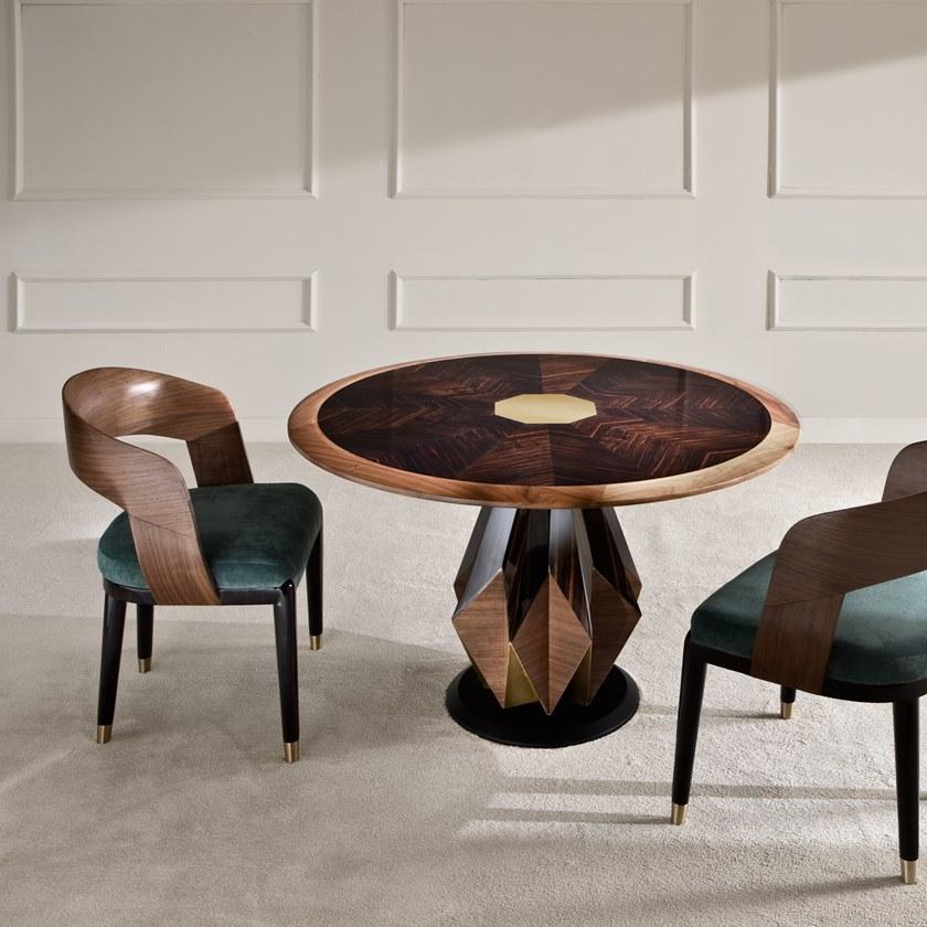 Rozzoni Круглый стол из черного дерева Ambra sun-id-1458860 - Вид №1