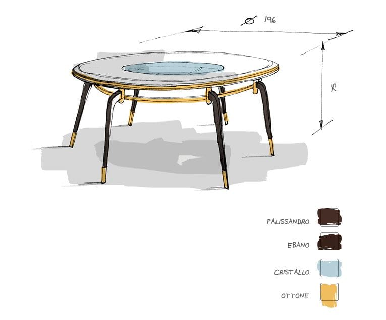 Круглый деревянный обеденный стол Roman & Co RADCLIFF ARCH-00122097 - Вид №3