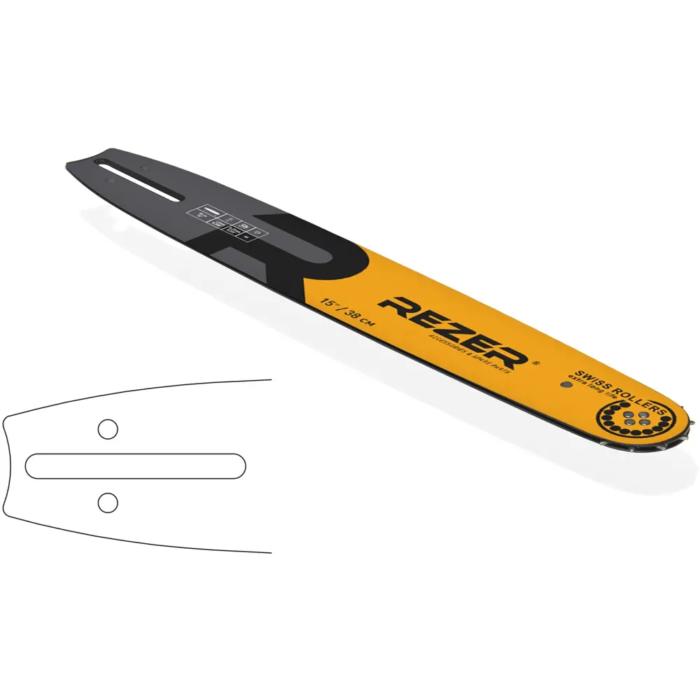 Шина для цепной пилы 385 L8 A1 Rezer 15" 64 звеньев паз 1.5 мм шаг 0.325 дюйма STLM-2071208 - Вид №1