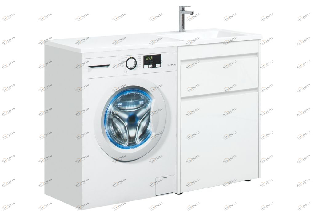 Тумба с раковиной Aquanet Токио 120 R белый (напольная, 1 ящик) 0023929000235500