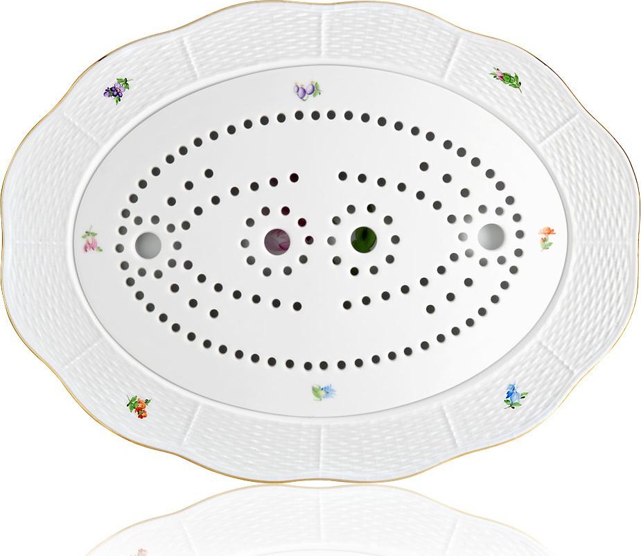 69849 Herend Блюдо для рыбы с решеткой овальное 41,5см "Китти" Фарфор 