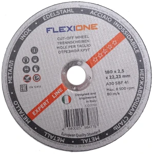 Диск отрезной по нержавеющей стали тип 41 Flexione 180x22.2x2.5 мм