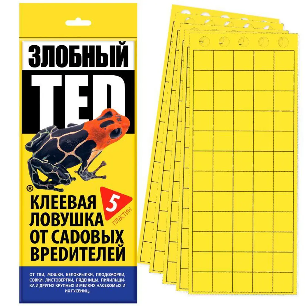 Santreyd Злобный ТЭД: клеевая ловушка от садовых вредителей (5 пластин) 88219097 STLM-0076938