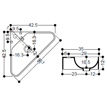 41700 Подвесная раковина настенная овальная   белая Santreyd  - Вид №1