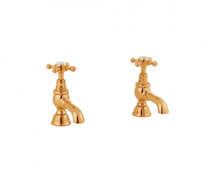 Gentry Home Смеситель для раковины мостик на 2 отверстия 200мм Mayfair Темное золото GH102506