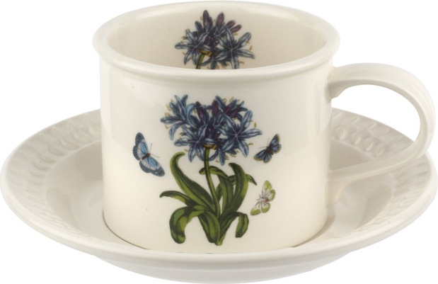 10660876 Portmeirion Набор чайных чашек с блюдцами Portmeirion "Ботанический сад. Рельеф" 260мл, 4шт Фаянс 