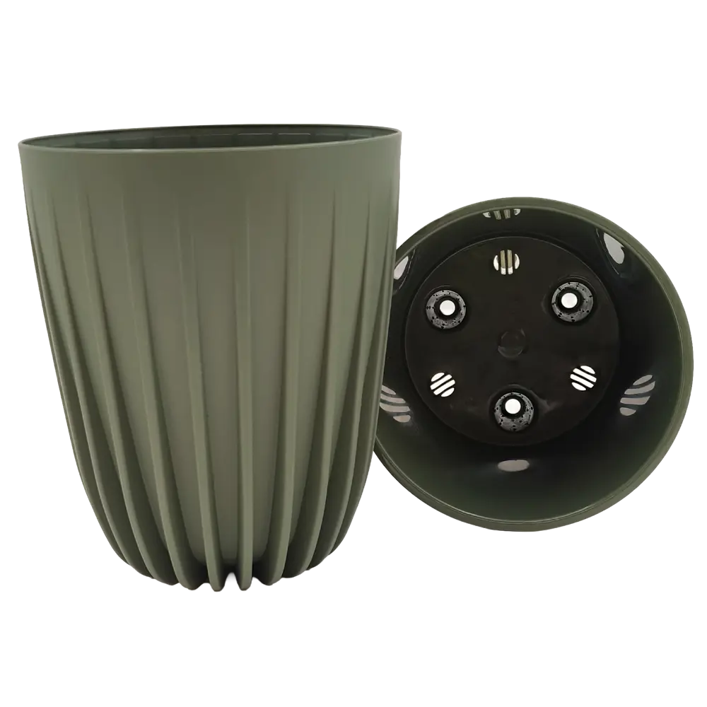 Кашпо Evergreen Design Сигма 17x17x20.5 см v3.3 л пластик нефрит 89452946 STLM-2021576 - Вид №1