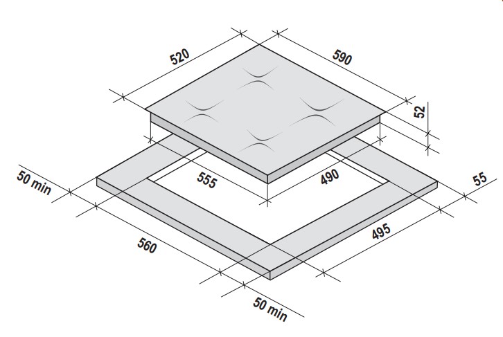 9071530 Индукционная варочная поверхность KRONA MAGIER 60 BL 4BTK KRONA1 STDN-0055393 - Вид №6