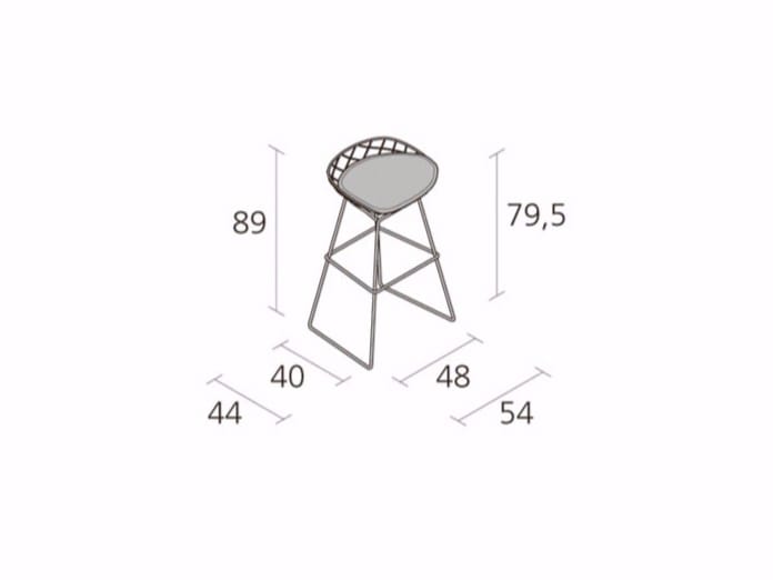 Стальной стул с порошковым покрытием Alias Kobi ARCH-00125851 - Вид №2