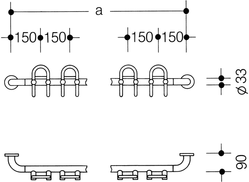 33.7310.6HP гардеробная штанга HEWI System 111 | Polyamid  - Вид №6