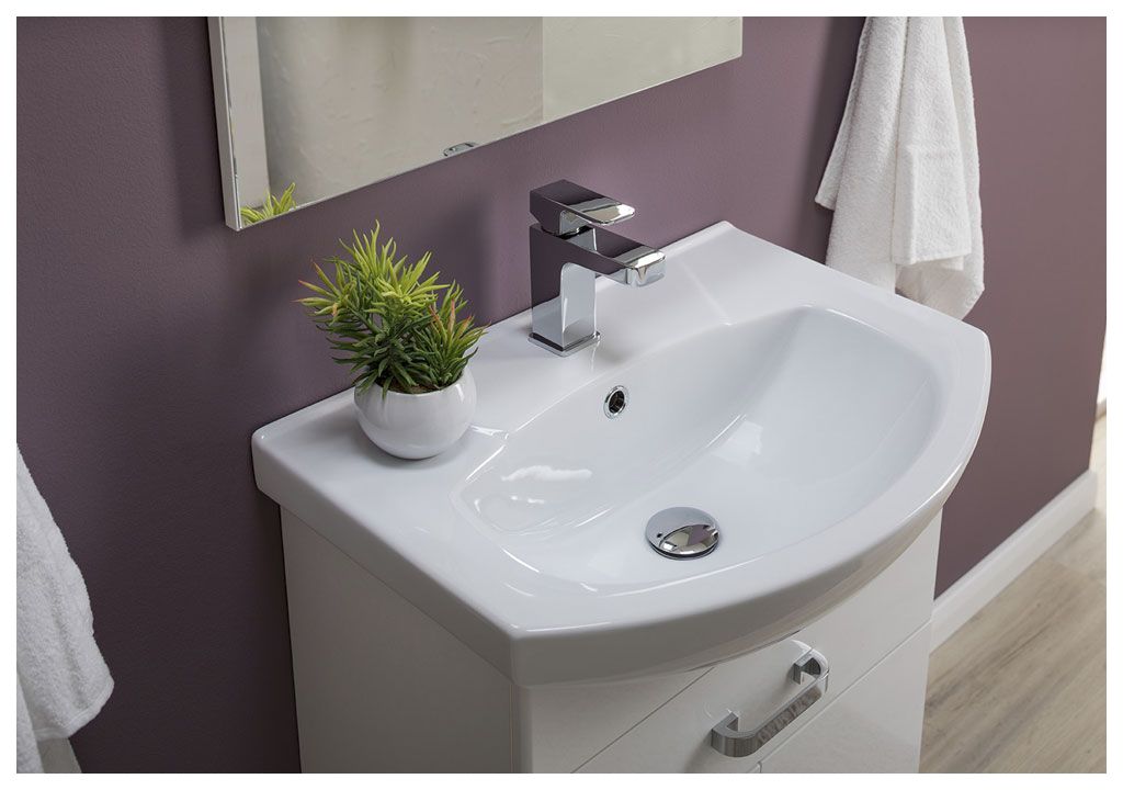 Мебель для ванной Aquanet Ирис 60 белый (1 ящик, 2 дверцы) 00198812 - Вид №6