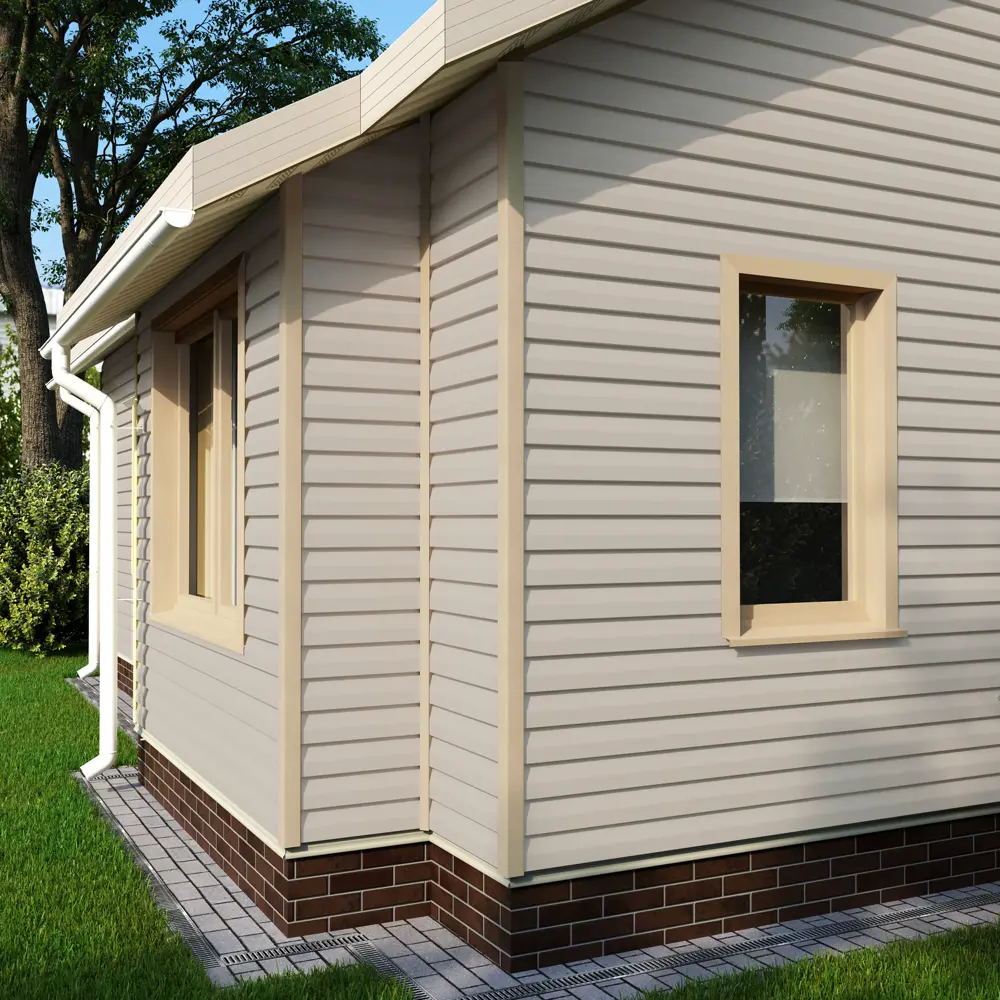 83577510 Сайдинг виниловый Artens Брус 3 м Бежевый 0.609 м² STLM-0041933  - Вид №3