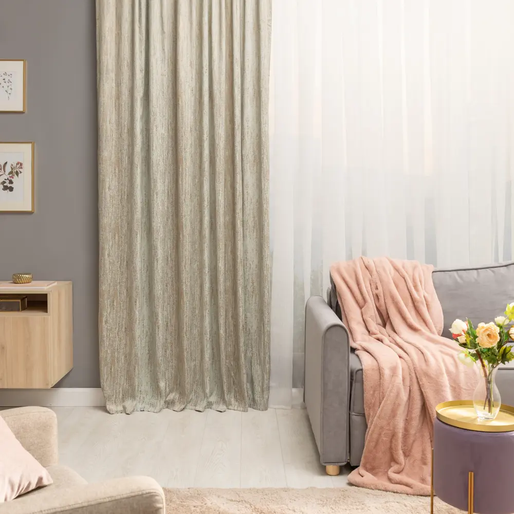 Штора на ленте Inspire Venice 200x280 см цвет бирюзовый 82135870 STLM-2022292 
