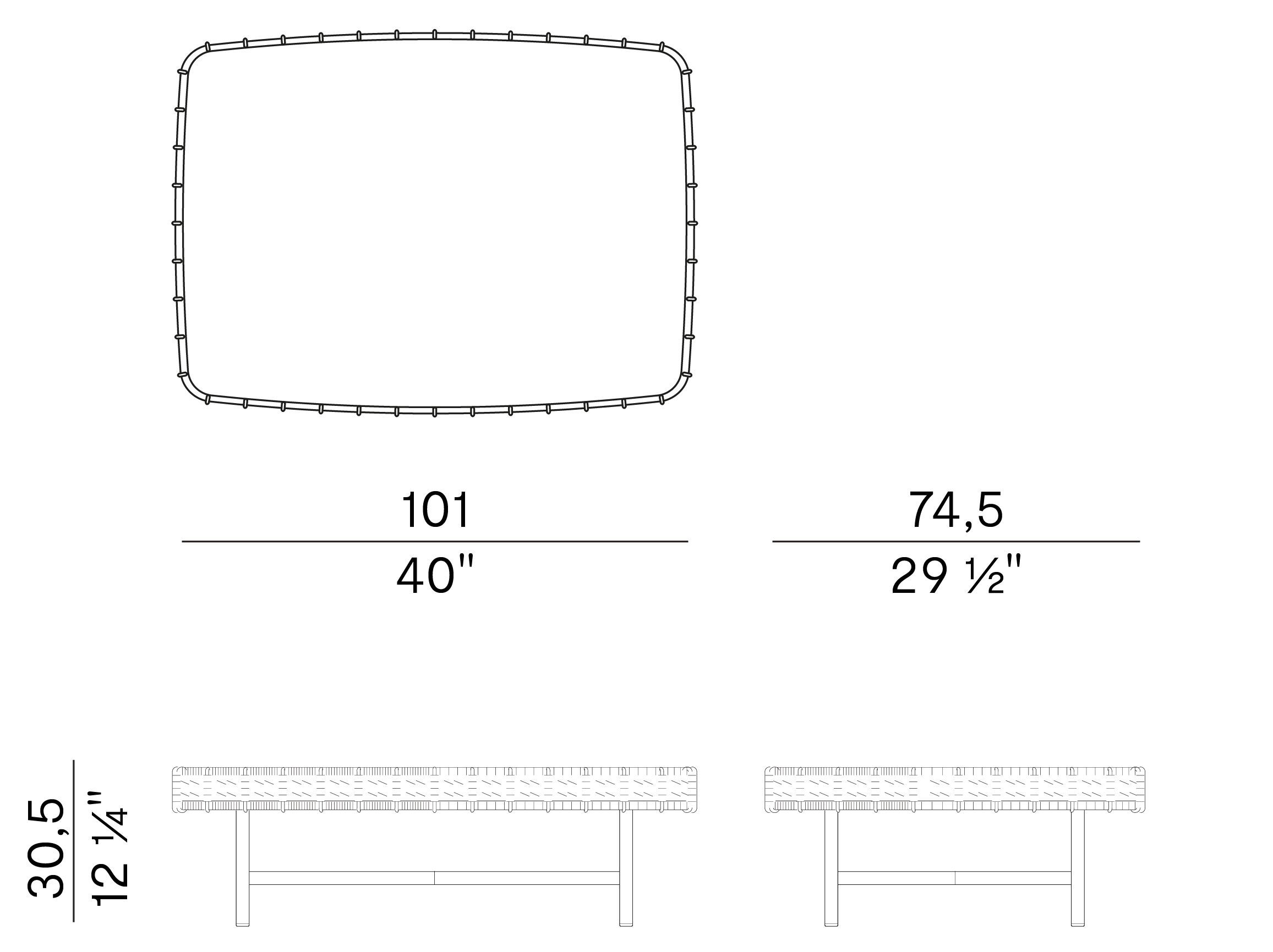 Прямоугольный журнальный столик со стеклянной столешницей Potocco Ropu ARCH-00086721 - Вид №2
