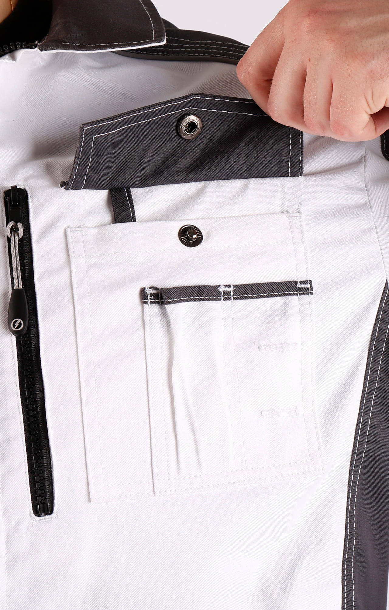 4974826 Костюм  NEW белый графит STATUS  Летняя спецодежда  размер 48-50/182-188  - Вид №14