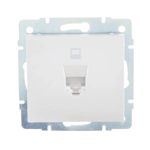 Розетка компьютерная встраиваемая Lezard Rain RJ45, цвет матовый жемчужно-белый 17754191 STLM-2133515
