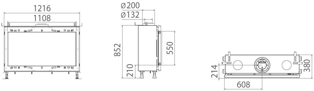 BRITISH FIRES Закрытый стеклянный встроенный газовый камин sun-id-1424724 - Вид №1