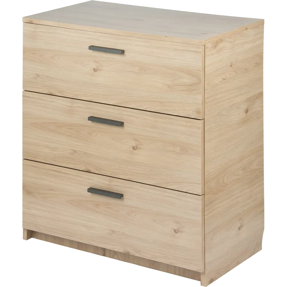 Комод 3 ящика 68.5x80x39.4 см ЛДСП цвет гикори джексон 82431234 STLM-2194961 Santreyd  - Вид №2