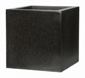 Ваза из искусственного камня квадратная 50 см черная "Регина" LE-VILLAGE FLORERO 044745 Черный