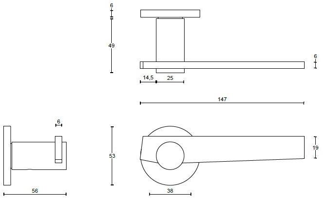 Formani Ручка из нержавеющей стали с атласной отделкой на розах Tense Bb101-g - bb101 - Вид №2