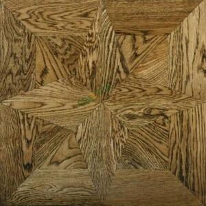 Модульный паркет Светла Инженерный модульный паркет Звезда Dream Castle Модель 74 Антик Лак Дуб Селект (Гладкая) 418х418 мм.