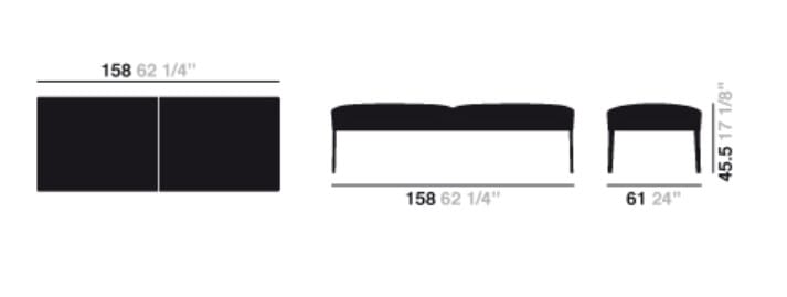 Мягкая скамья Arper ARCH-00134985 - Вид №1