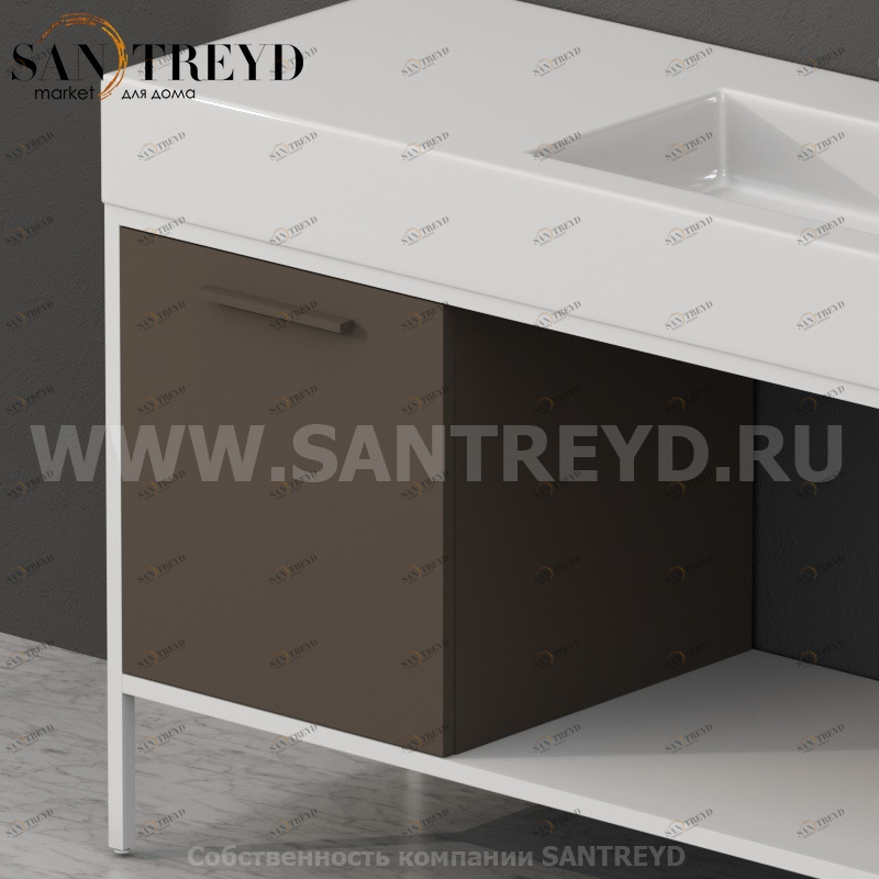 SS4548CS2 Тумба с открывающейся левой створкой (с 1 стеклянной полкой) Globo Ceramica Globo INCANTHO