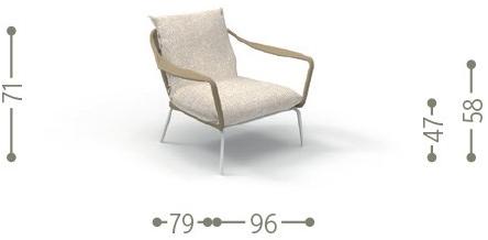 Talenti Садовое кресло из ткани с подлокотниками Cruise alu Crualupl - Вид №7