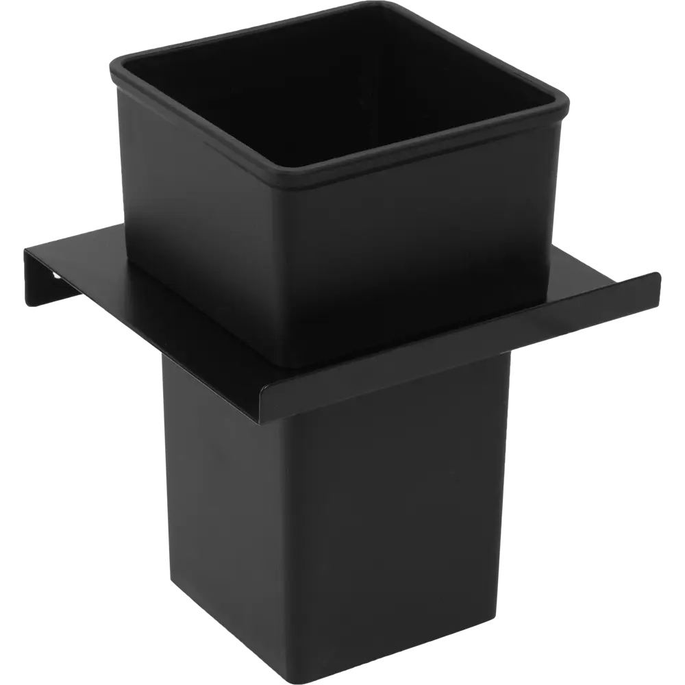 Держатель стакана для зубных щёток Lund металл цвет чёрный SWENSA STLM-2088002