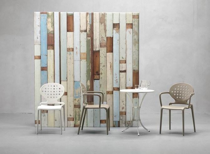 SCAB DESIGN Стул-медальон штабелируемый с подлокотниками Colette sun-id-1461599 - Вид №1