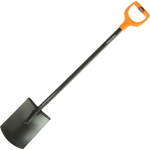 Лопата штыковая прямоугольная Fiskars SolidTM 116 см сталь, с черенком