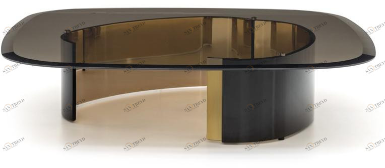Minotti Квадратный стеклянный журнальный столик для гостиной sun-id-1480696