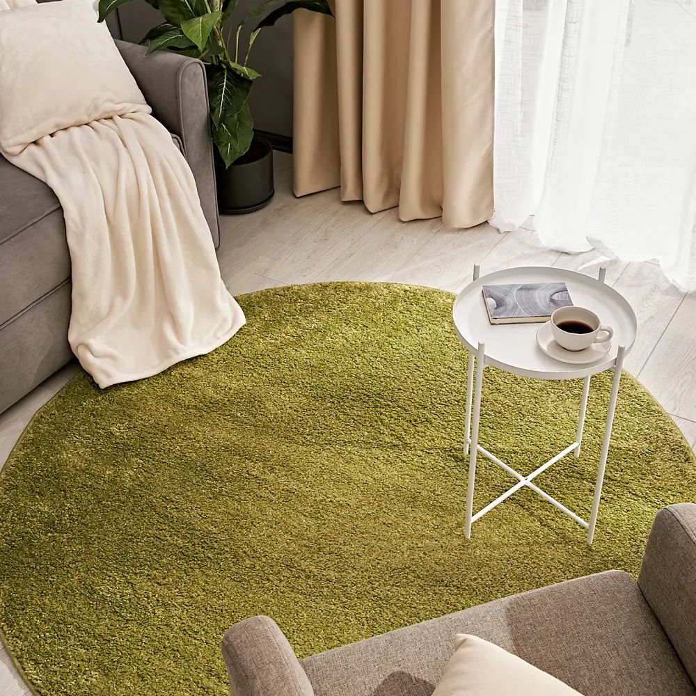 KREAFORTA Shaggy Bosfor — зеленый ковер для современного интерьера 89394336 STLM-1567604 - Вид №4