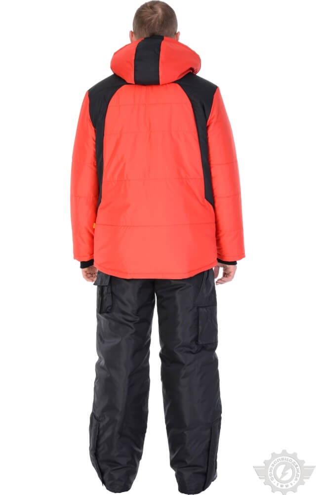 69382 Куртка "Тайгер" зимняя красно-черная  Зимняя спецодежда  размер 56-58/170-176  - Вид №8