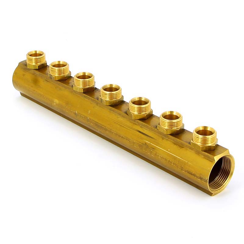 Коллектор ВВ 1"1/4 магистральный TIEMME 7 выходов 3/4"ЕК 50мм 1970054 - Вид №2