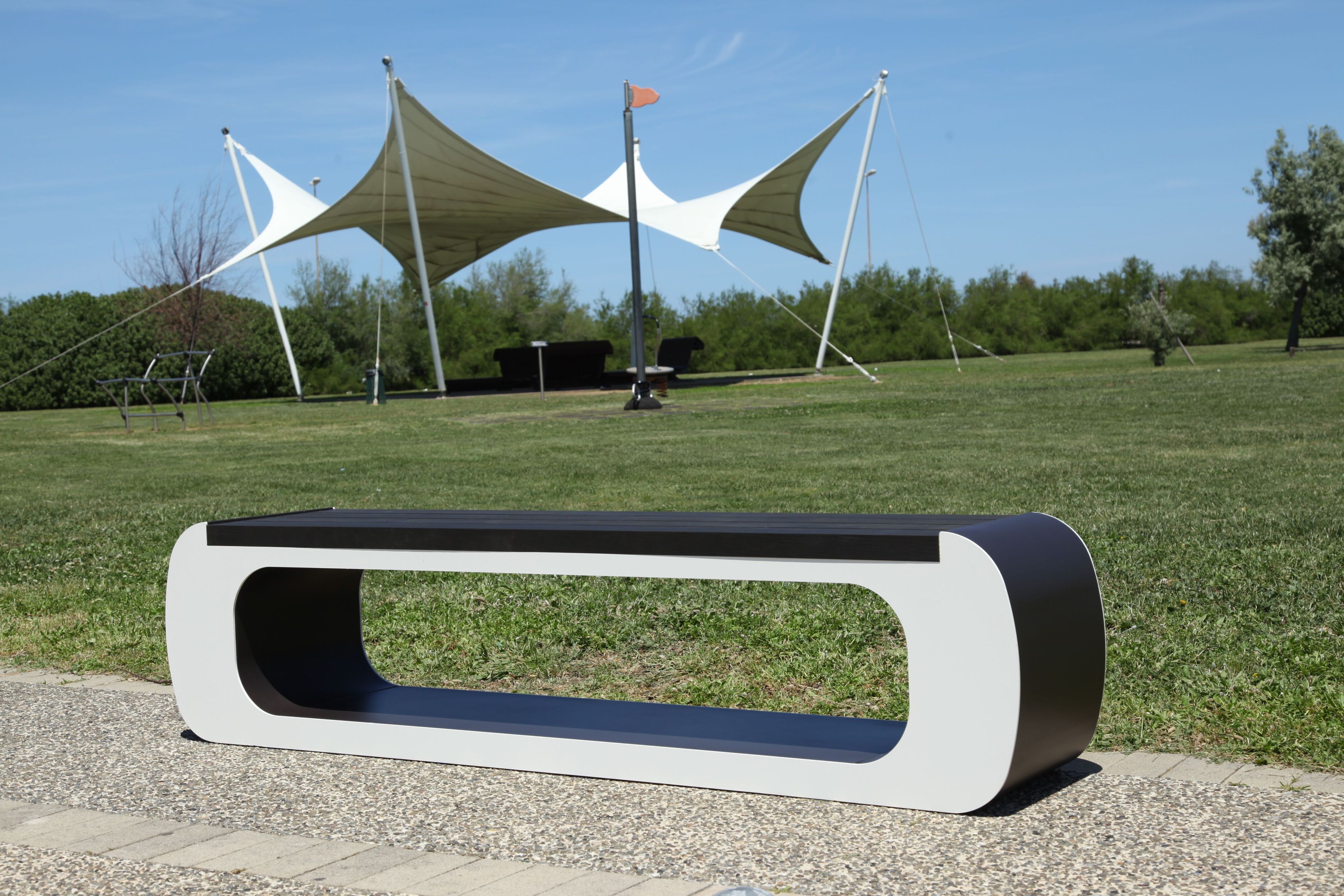 Стальная и деревянная скамья без спинки CITYSì ARMONY ARCH-00045270 - Вид №11