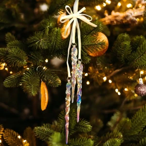 89381697 Украшение елочное «Сосульки», 37x7 см, цвет разноцветный STLM-1368672