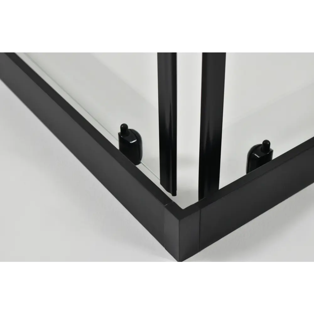 МЕТАКАМ Душевой уголок квадратный 80×80 см с черным профилем и стеклянными створками 89361541 STLM-0968051 - Вид №9